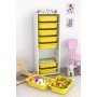 HANAH HOME Višenamenska polica Zola 9N White Yellow - slika 3