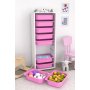 HANAH HOME Višenamenska polica Zola 9N White Pink - slika 1