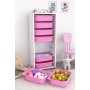 HANAH HOME Višenamenska polica Cara 8N White Pink - slika 1
