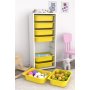 HANAH HOME Višenamenska polica Cara 8N White Yellow - slika 1