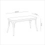 HANAH HOME Klupa Oliver Bench White (869VEL8115) - slika 4