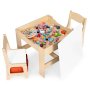 ECO TOYS Dečiji set sto i 2 stolice sa tablom za pisanje Wood - slika 3