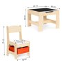 ECO TOYS Dečiji set sto i 2 stolice sa tablom za pisanje Wood - slika 4
