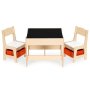 ECO TOYS Dečiji set sto i 2 stolice sa tablom za pisanje Wood - slika 1