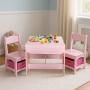ECO TOYS Dečiji set sto i 2 stolice sa tablom za pisanje Pink - slika 2