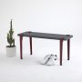 HANAH HOME Klupa Khalkeus Anthracite Burgundy (631LGG1226) - slika 1