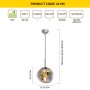 OPVIQ Visilica L1271 Chrome - slika 4