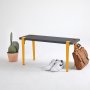 HANAH HOME Klupa Khalkeus Anthracite Yellow (631LGG1224) - slika 1