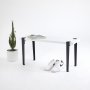 HANAH HOME Klupa Khalkeus White Black (631LGG1227) - slika 1