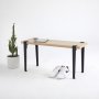 HANAH HOME Klupa Khalkeus Wooden Black (631LGG1232) - slika 1