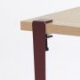 HANAH HOME Klupa Khalkeus Wooden Burgundy (631LGG1236) - slika 4