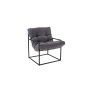 HANAH HOME 1-Seat Sofa fotelja u crno - sivoj boji Mono (379VLV4104) - slika 1