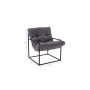 HANAH HOME 1-Seat Sofa fotelja u crno - sivoj boji Mono (379VLV4104) - slika 4
