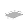 HANAH HOME Folding Table Nur White (835PUQ3811) - slika 4
