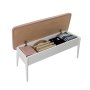 HANAH HOME Klupa sa naslonom Vina Bank White Stone - slika 1