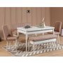 HANAH HOME Klupa sa naslonom Vina Bank White Stone - slika 3