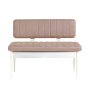 HANAH HOME Klupa sa naslonom Vina Bank White Stone - slika 2