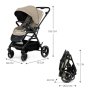 KINDERKRAFT KOLICA YOXI SAND BEIGE - slika 4