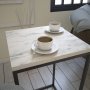 HANAH HOME Side Table Pure Marmo crno - beli - slika 2
