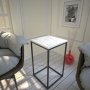 HANAH HOME Side Table Pure Marmo crno - beli - slika 3