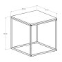 HANAH HOME Side Table u orah - crnoj boji Shp 950 Tt 1 - slika 3