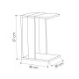 HANAH HOME Side Table Zetti Sonomo Anthracite - slika 3