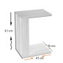 HANAH HOME Side Table Single Shiny White - slika 5