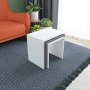 HANAH HOME Nesting Table Nora White Anthracite - slika 1