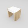HANAH HOME Nesting Table Nora hrast - White - slika 2