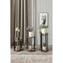 HANAH HOME Drveni štand za biljke Flower Desk Square Walnut - slika 2