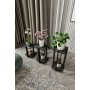 HANAH HOME Drveni štand za biljke Flower Desk Square Black - slika 3