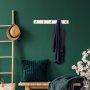 HANAH HOME Drvena zidna kuka bela - zlatna boja ASK 005 - slika 4