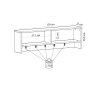 HANAH HOME Vall Hook Sarandon Anthracite White - slika 5
