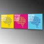 WALLXPERT Dekorativna slika od kaljenog stakla (3 komada)UV 851 50 x 50 - slika 5
