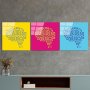 WALLXPERT Dekorativna slika od kaljenog stakla (3 komada)UV 851 50 x 50 - slika 2