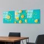 WALLXPERT Dekorativna slika od kaljenog stakla (3 komada)UV 854 50 x 50 - slika 3