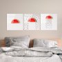 WALLXPERT Dekorativna slika od kaljenog stakla (3 komada )UV 853 50 x 50 - slika 3