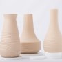 WALLXPERT Vaza set Crease Series Set Beige - slika 1
