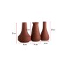 WALLXPERT Vaza Crease Series Set Red - slika 3