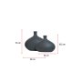 WALLXPERT Vaza Platy Set Anthracite - slika 3