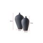 WALLXPERT Vaza Asimetrik Set Anthracite - slika 3