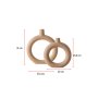 WALLXPERT Vaza Rings Set Beige - slika 3