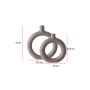 WALLXPERT Vaza Rings Set Mink - slika 3