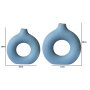 WALLXPERT Vaza set Iskandinav Halka Light Blue - slika 3