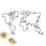 WALLXPERT Dekorativni metalni zidni pribor World Map Led 257 - slika 5