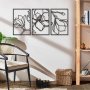 WALLXPERT Dekorativni metalni zidni pribor Floral Line APT529LS - slika 1
