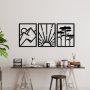 WALLXPERT Dekorativni metalni zidni pribor Vista Trio B - slika 2