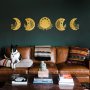 WALLXPERT Dekorativni metalni zidni pribor Moon Phases Metal Wall Art APT615 Gold - slika 1