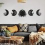 WALLXPERT Dekorativni metalni zidni pribor Moon Phases Metal Wall Art APT615 Black - slika 1
