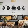 WALLXPERT Dekorativni metalni zidni pribor Moon Phases Metal Wall Art APT615 Black - slika 3